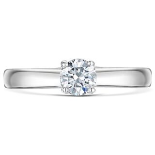 9ct White Gold Quarter Carat Diamond Solitaire Engagement Ring