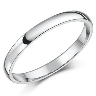 2.5mm Platinum Light Court Wedding Ring