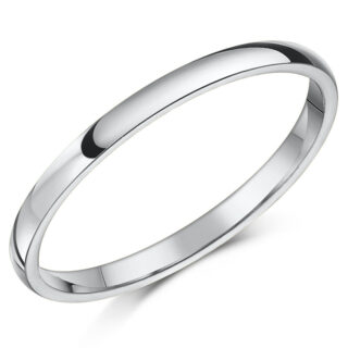 2mm Platinum Heavy Court Wedding Ring