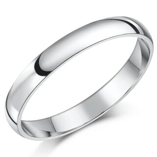 3mm Palladium 500 Light Court Wedding Ring