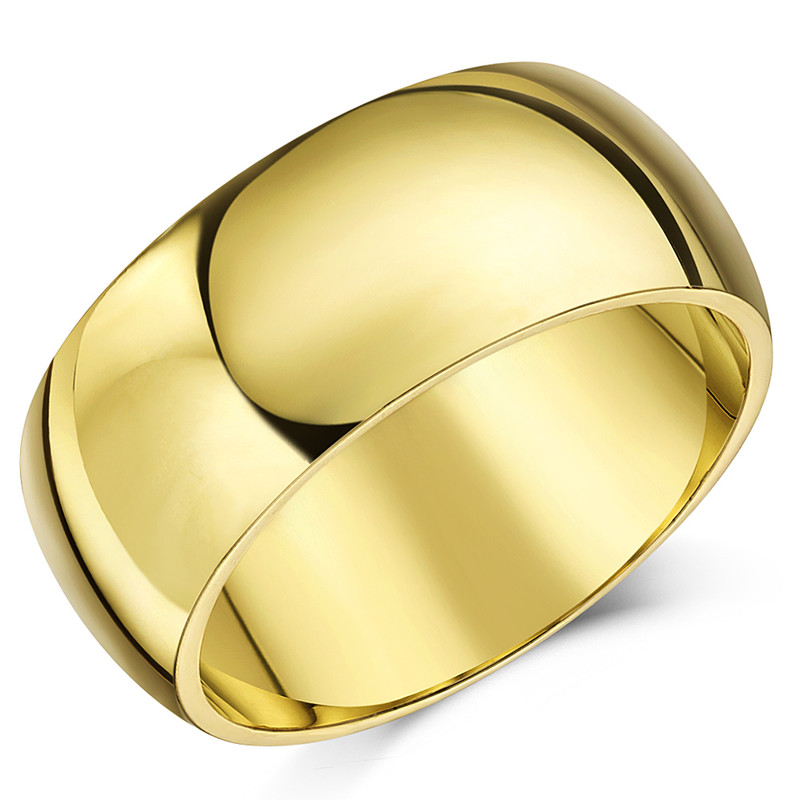 9mm 18ct Yellow Gold Heavy Court Wedding Ring