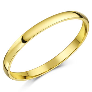 2mm 9ct Yellow Gold Light D Wedding Ring