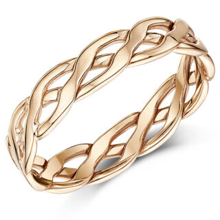 4mm 9ct Rose Gold Open Celtic Ring
