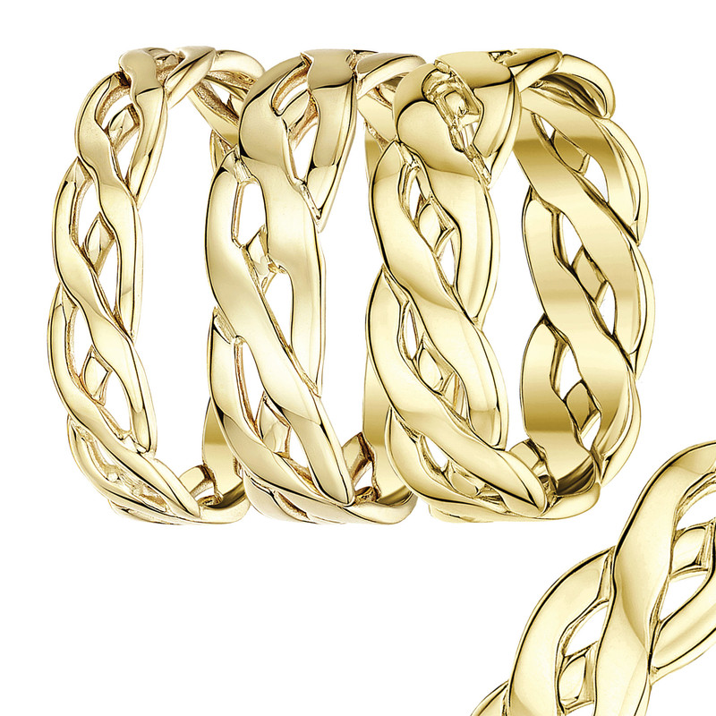 9ct Yellow Gold Open Celtic Ring - Image 2