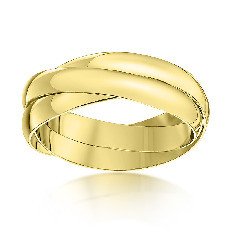 3mm 9ct Yellow Gold Russian Wedding Ring - Image 2
