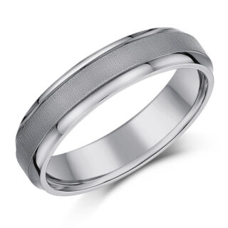 Titanium Brushed Center 5mm Ring