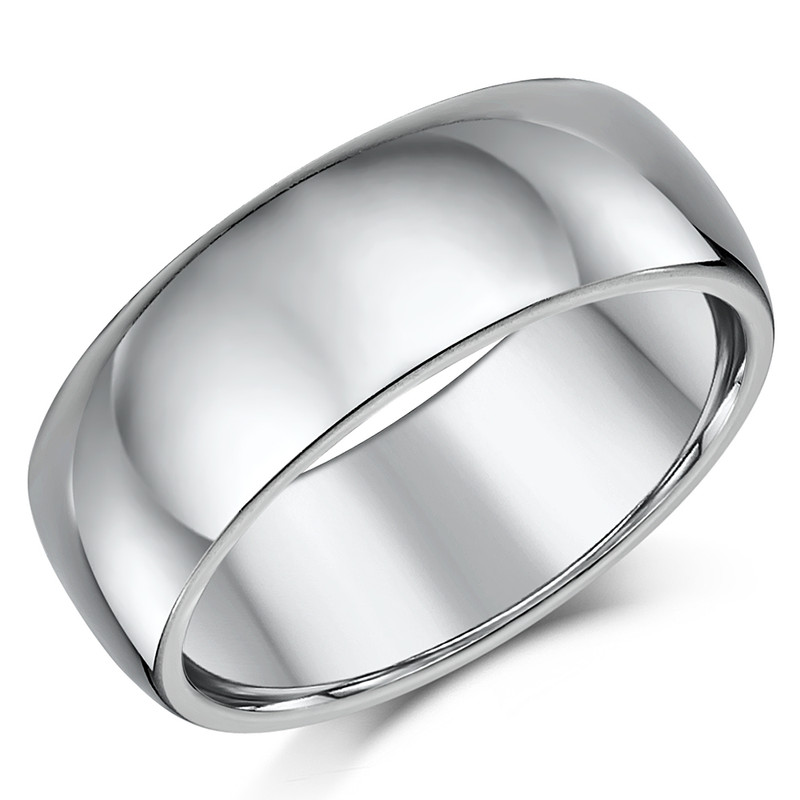 8mm Titanium Court Wedding Ring
