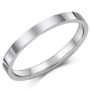 2.5mm Titanium Flat Court Wedding Ring