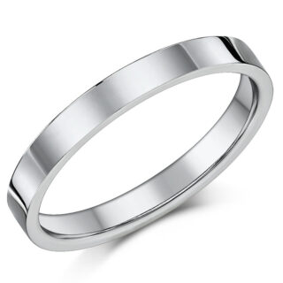 3mm Titanium Flat Court Wedding Ring