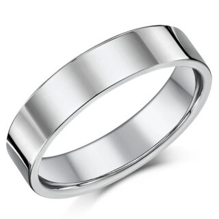 4mm Titanium Flat Court Wedding Ring