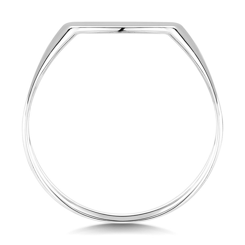 Silver 925 Light Weight Cushion Shape Signet Ring - Image 2