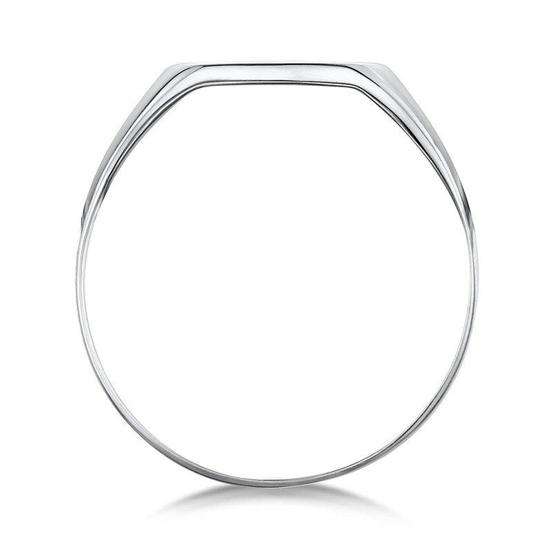 Silver 925 Light Weight Cushion Shape Ladies Signet Ring - Image 2