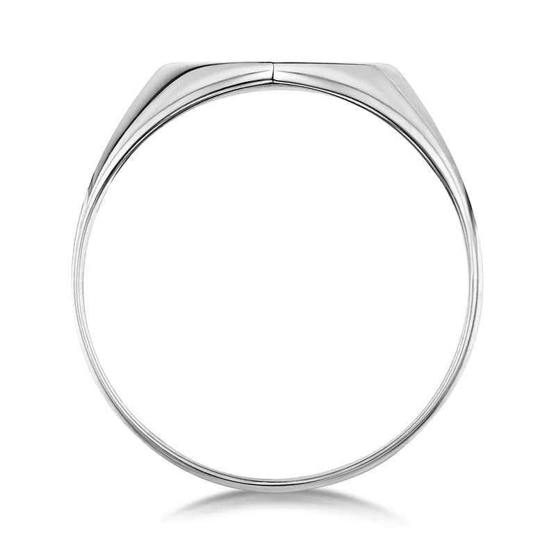 Silver 925 Light Weight Heart Shape Ladies Signet Ring - Image 2