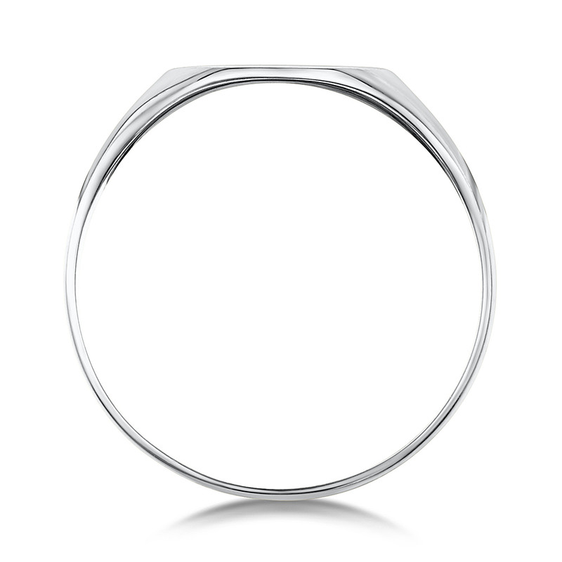 Silver 925 Light Weight Oval Shape Ladies Signet Ring - Image 2